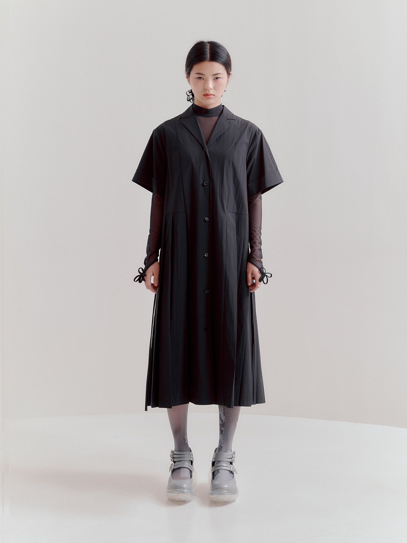 24時間限定価格！Finger Ribbon タートルネック　minjukim FINGER RIBBON JERSEY TOP-BLACK — 민주킴 MINJUKIM | 김민주 디자이너